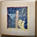 A57. “4 Brush Britta” limited edition lithgraph by Joe Zucker ca. 1989. Print: 24”h x 20”w 